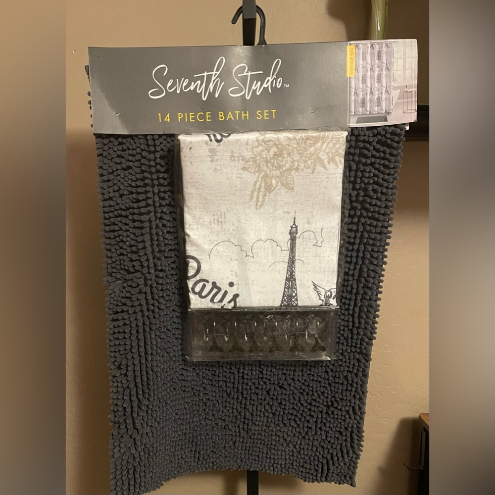 NWT - Classy Seventh Studio 14 Piece Bath Set - Charcoal Grey